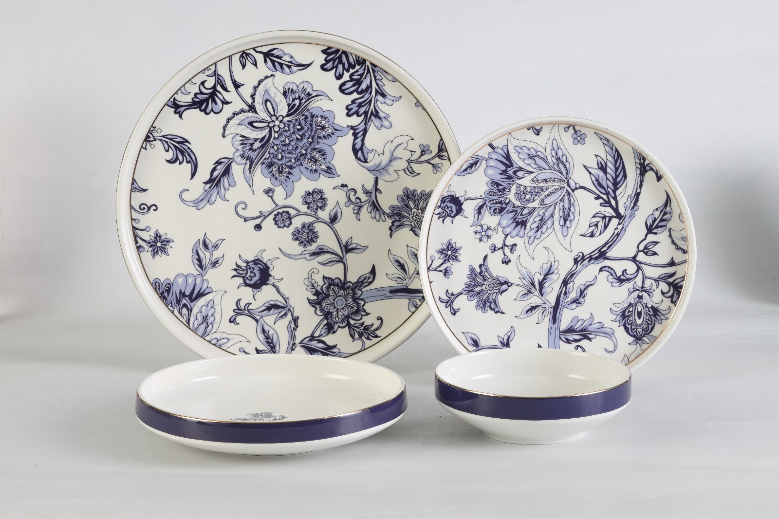 11161 - Lolite - 24 Parça, Çiçekli, Modern, Çağdaş Tasarımlı 1. Sınıf Porselen Yemek Takımı