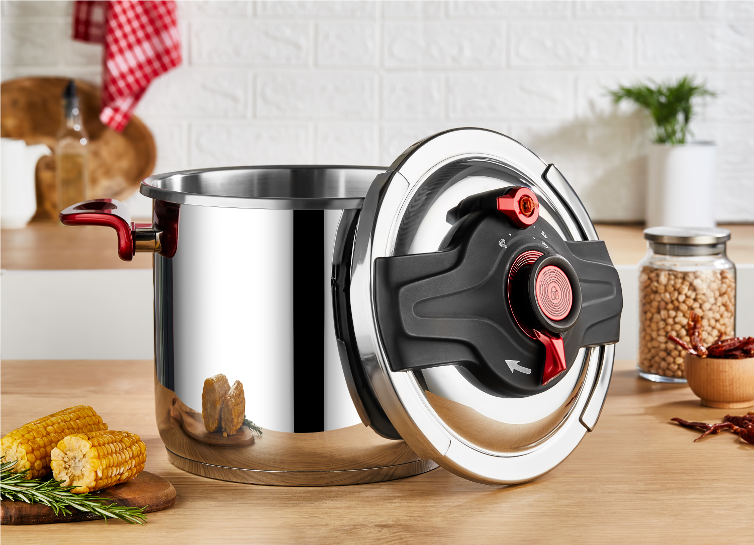 İndüksiyon Taban Matik Kapak Düdüklü Tencere