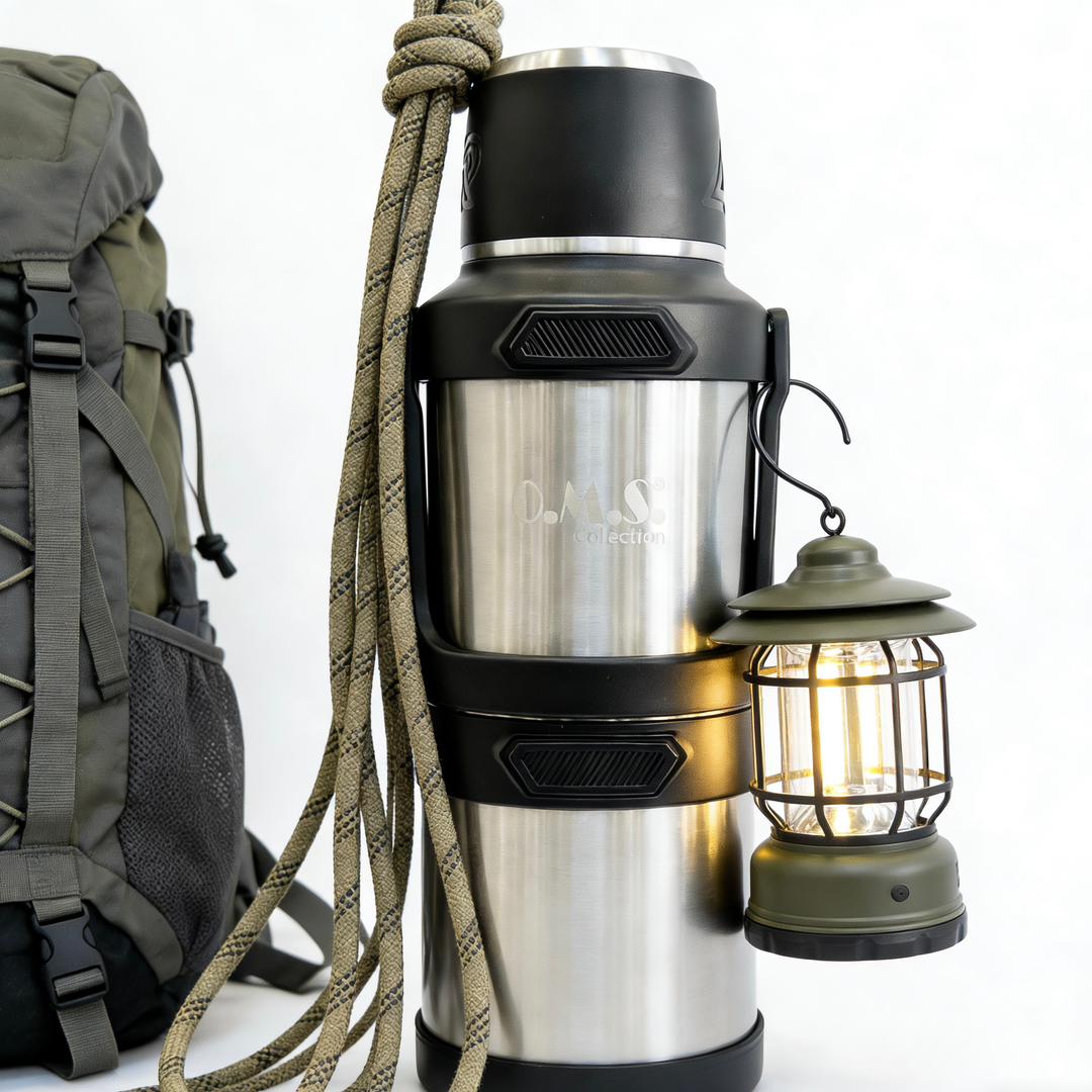 Oms Collection - STORMTHERMO 5 Pcs. Paslanmaz Çelik 72 Saat Sıcak & Soğuk Termos ( 8501 - Gümüş )